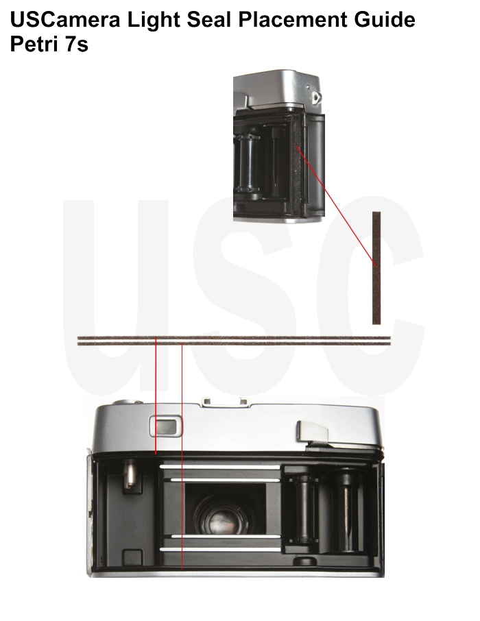 USCamera Light Seal Placement Guide | Petri 7s