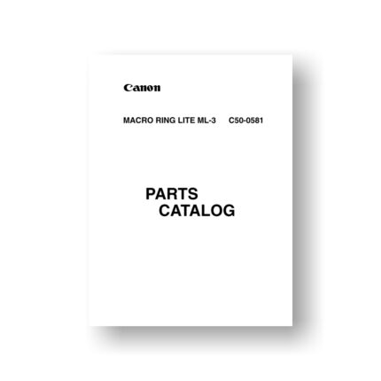 6-page PDF 106 KB download for the Canon ML-3 Parts Catalog | Macro Ring Light