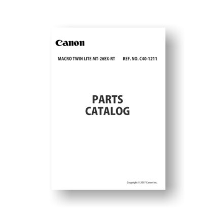 5-page PDF 1.04 MB download for the Canon MT-26EX-RT Parts Catalog | Macro Twin Lite