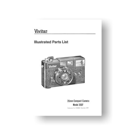 13-page PDF 235 KB download for the Vivitar 35EF Parts List | 35mm Compact