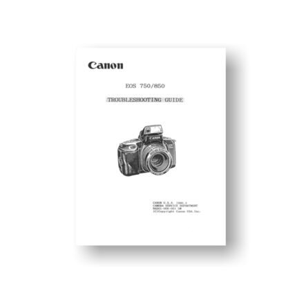 Canon EOS 750-850 Troubleshooting