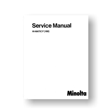 Minolta 168 Service Manual Parts List | Hi-Matic F