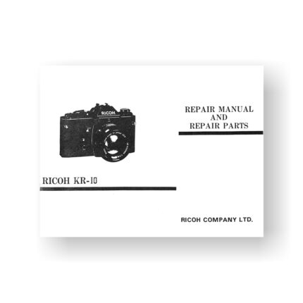 20-page PDF 922 KB download for the Ricoh KR10 Repair Manual Parts List | SLR Film Camera