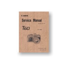Canon T60 Service Manual