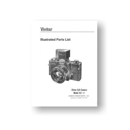 27-page PDF 501 KB download for the Vivitar XC-3 Parts List | 35mm SLR Cameras
