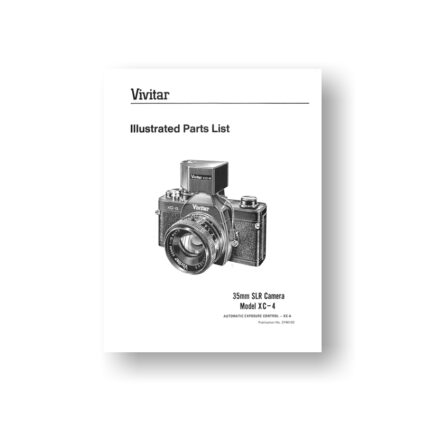 25-page PDF 452 KB download for the Vivitar XC-4 Parts List | 35mm SLR Cameras
