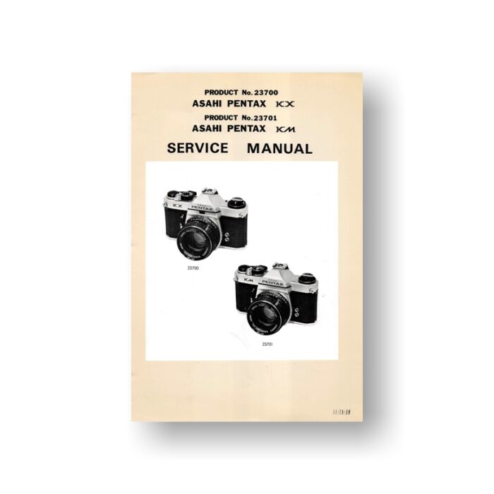 Pentax Service Manual 23700 | Pentax Film Cameras | Pentax KX KM Service