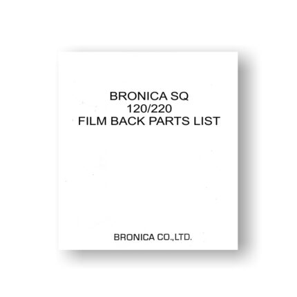 Bronica SQ FB Parts List Download | Bronica Film Cameras