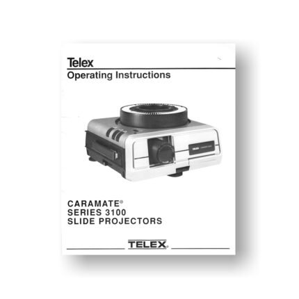 Telex 3100 Caramate Owners | Telex Slide Projectors | Telex Audio Visual