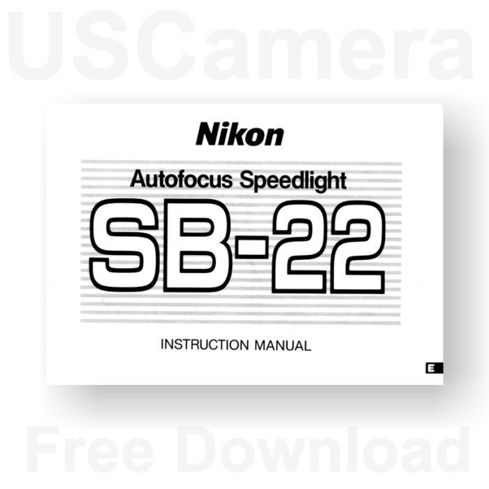 Nikon SB 22 Flash Owners Manual
