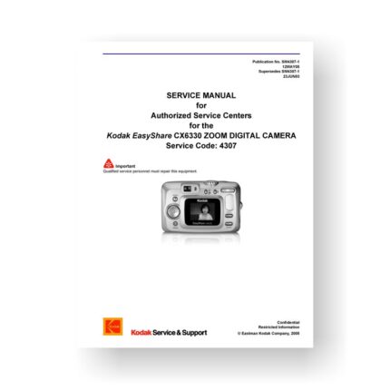 Kodak CX6330 Service Manual Parts List | Easyshare CX6330