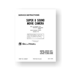 Bell & Howell 1222A Service Manual Parts List | 1225A | Super 8 Sound Cameras