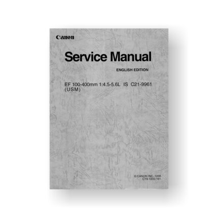 Canon CY8-1200-161 Service Manual Parts List  | EOS Rebel G Film Camera