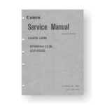 Canon C21-8282 Service Manual | EF 400 2.8 L