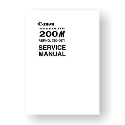 Canon C50-0671 Service Manual Parts List | Speedlite 200M