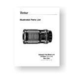 18-page PDF 1.25 MB download for the Vivitar 3746205 Parts List | 28-85 3.5-4.5 Macro Zoom