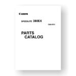 Canon C50-0721 Service Manual Parts Catalog | Speedlite 380EX