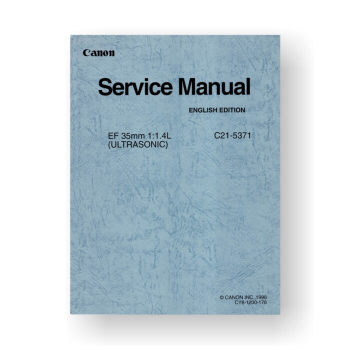 Canon C21-5371 Service Manual | EF 35 1.4 L USM