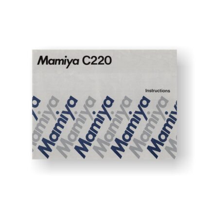 Mamiya C220 Instruction Manual | Film Cameras