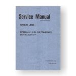 Canon C21-7311 Service Manual Parts Catalog | EF 200 2.8 L USM