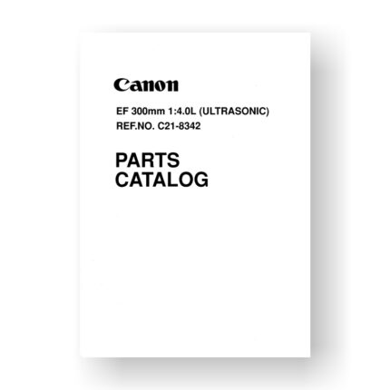 Canon CY8-1200-088 Service Manual Parts List  | EF 300 4.0 L USM