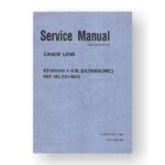 Canon C21-8342 Service Manual Parts Catalog | EF 300 4.0 L USM