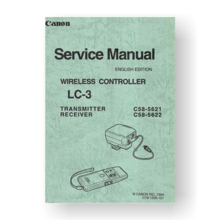 Canon CY8-1200-121 Service Manual Parts Catalog | LC-3 Wireless Controller