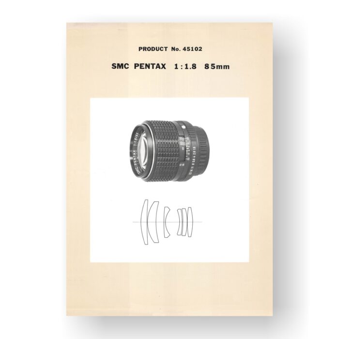 Pentax 45102 Parts List | SMC-Takumar 85 1.8 Lens