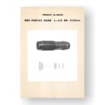 Pentax 45302 Parts List | SMC-Takumar 85-210 4.5 Lens