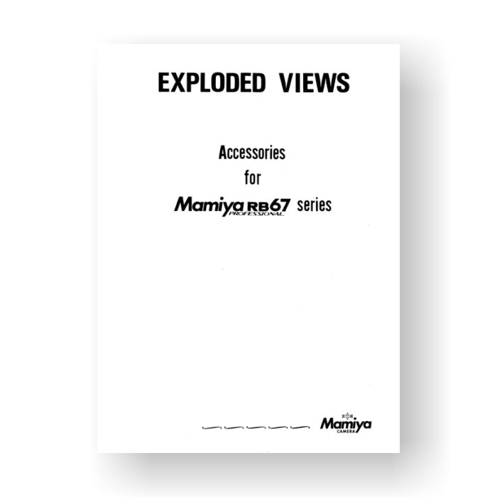 Mamiya RB67 Accessories Exploded Views Parts List PDF Download