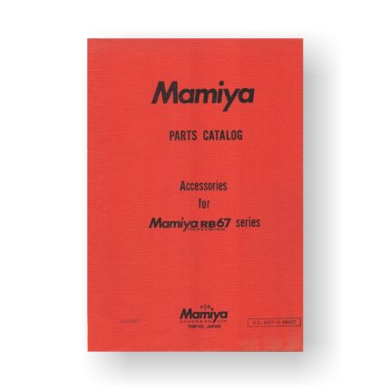 Mamiya RB67-Accessories Parts Catalog | Download