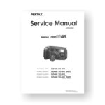112-page PDF 8.40 MB download for the Pentax 27020 Service Manual Parts List | IQ-Zoom 90WR