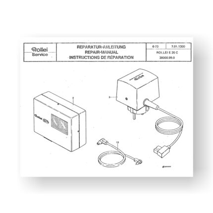 Rollei E20-C Repair Manual Parts List | Shoe Mount Flash Unit