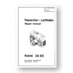Rollei 35SE Repair Manual Parts List | 35mm Film Cameras