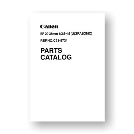 Canon C21-9731 Service Manual Parts Catalog | EF 20-35 3.5-4.5 USM