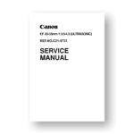 Canon C21-9731 Service Manual Parts Catalog | EF 20-35 3.5-4.5 USM