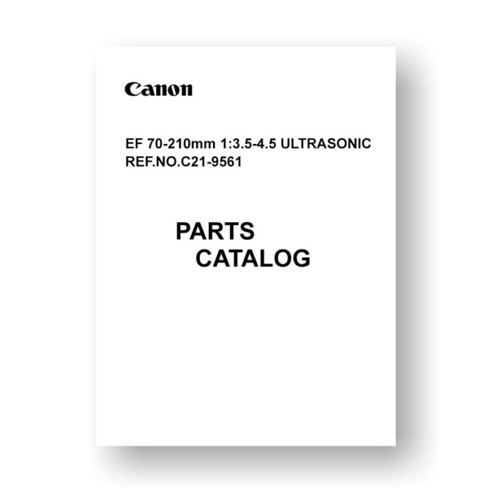 Canon CY8-1200-068 Service Manual EF 100 2.8 Macro | EF 70-210 3.5-4.5 USM | EF 100-300 4.5-5.6 USM