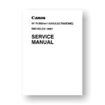 Canon C21-9681 Service Manual Parts Catalog | EF 75-300 4.0-5.6 USM
