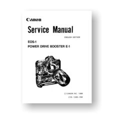 Canon C12-8002 Service Manual Parts Catalog | EOS-1 Camera | E-1 Booster