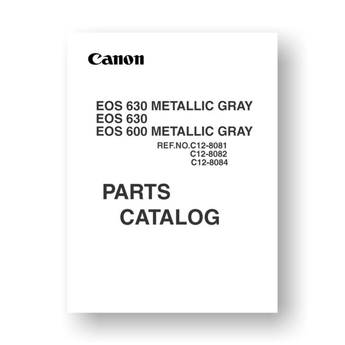 Canon CY8-1200-051 Service Manual Parts Catalog | EOS 630 | EOS 600 | SLR Film Camera