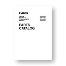Canon C13-2435 Service Manual Parts Catalog | Snappy X | Prima Junior S | Snappy EL | CB 35 M