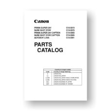 Canon C13-3375 Service Manual Parts List | Sure Shot Z 70W | Super 28 V | Autoboy Luna
