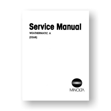 Minolta WEATHERMATIC-A Service Manual Parts List | 110 Film Camera