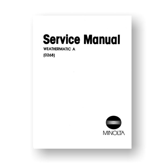 Minolta WEATHERMATIC-A Service Manual Parts List | 110 Film Camera