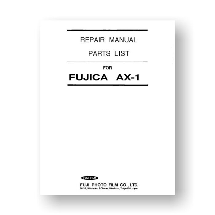 Fujica AX-1 Repair Manual