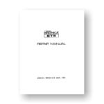 Bronica ETR Service Manual Parts List