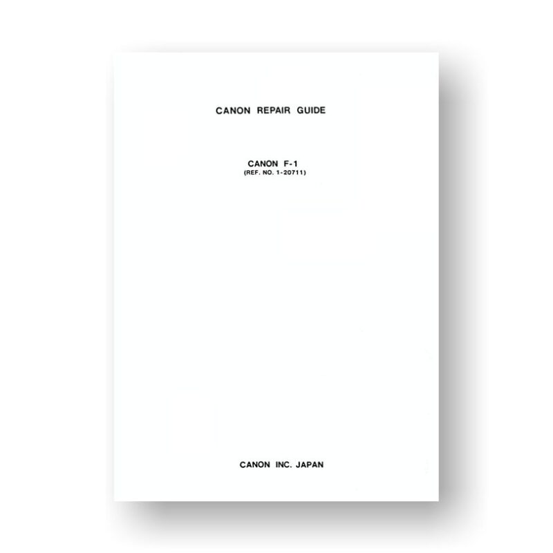 Canon F1OLD Repair Guide 35mm SLR USCamera Canon Repair Gui..