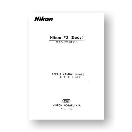 Nikon F2 Repair Manual Parts List | Vintage Film Camera | SLR