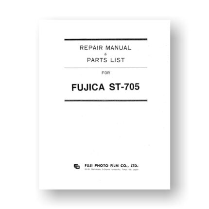 Fujica ST705 Repair Manual Parts List