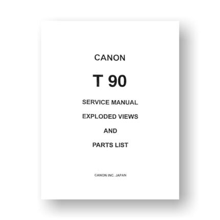 Canon T90 Service Manual Parts List
